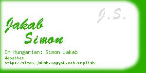 jakab simon business card